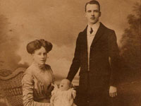 Margaret & Charles with baby Mabel, c1909